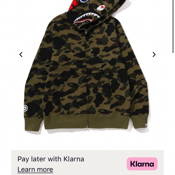 BAPE 1st Camo Shark Full Zip Hoodie Camo Green - Picture 3 of 3